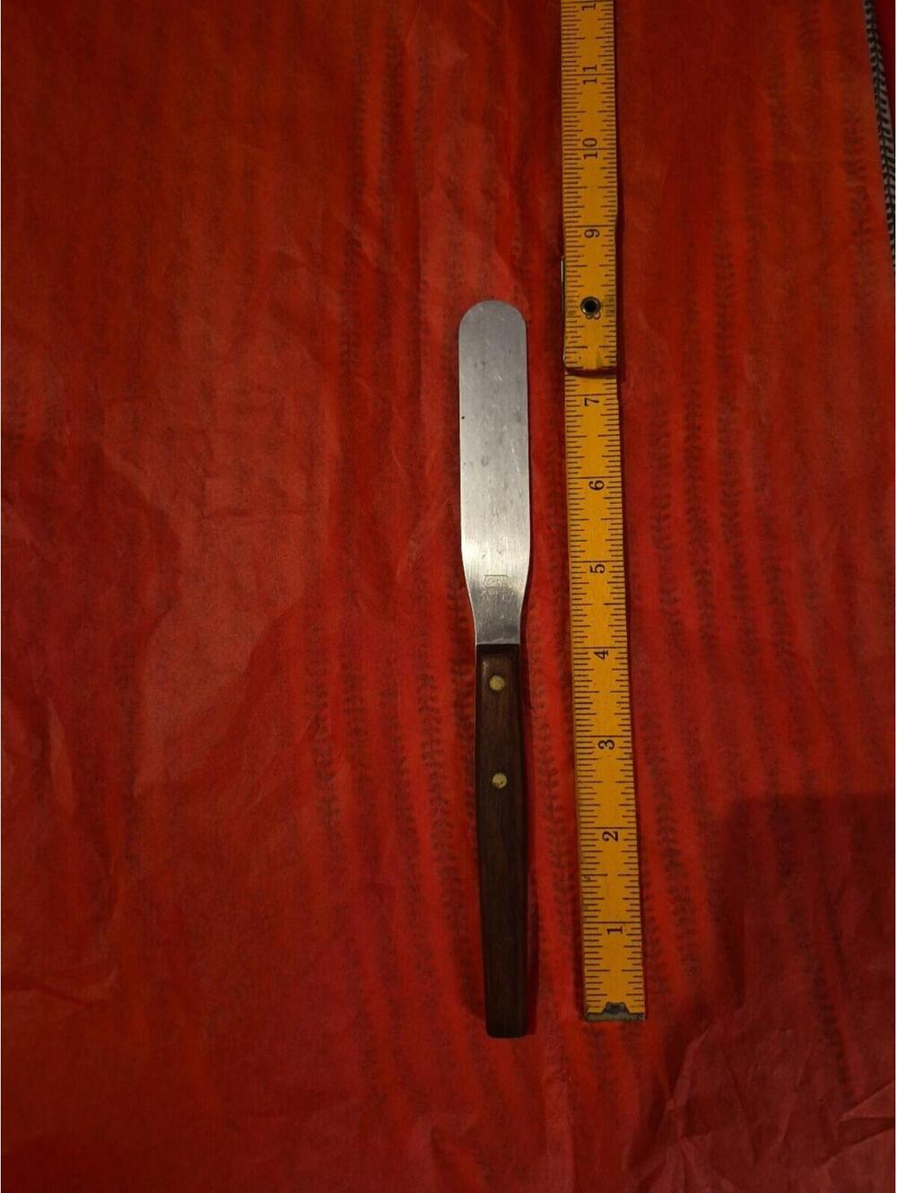 Small Ekco Icing Knife Cake Butter Spreader Stainless Vintage Wood Handle 8"
